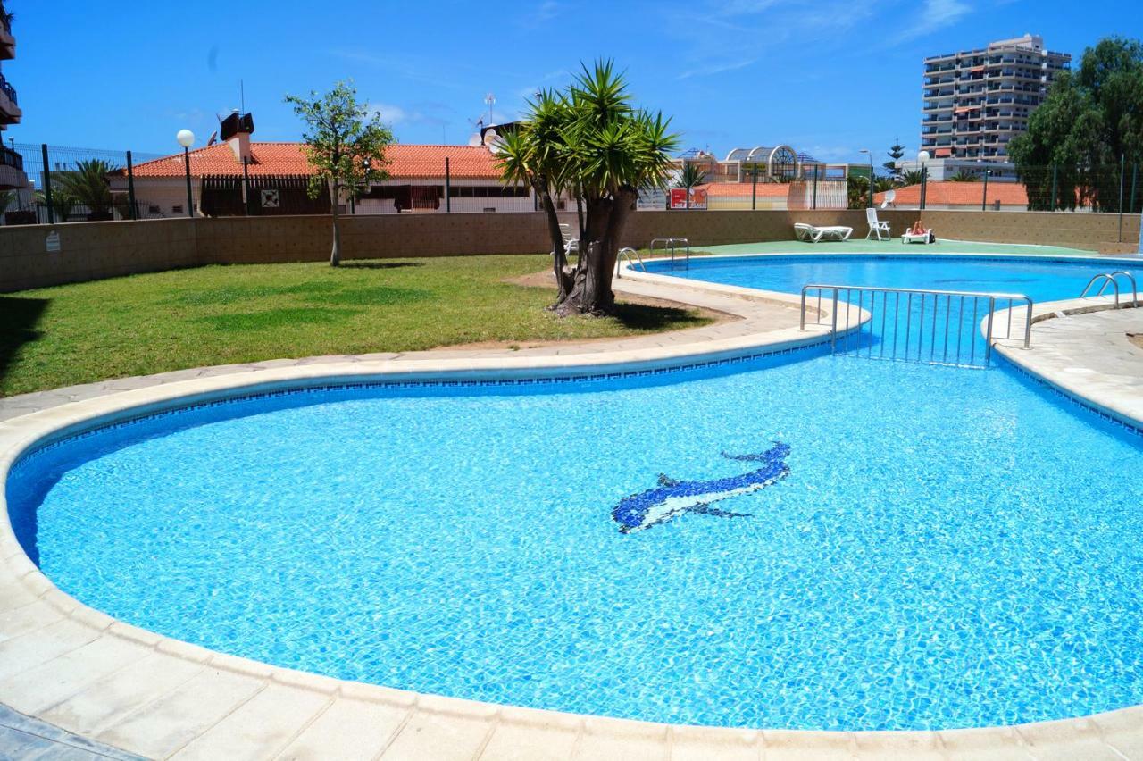 Jardin Canario Primera Linea De Playa 洛斯克里斯蒂亚诺斯 外观 照片
